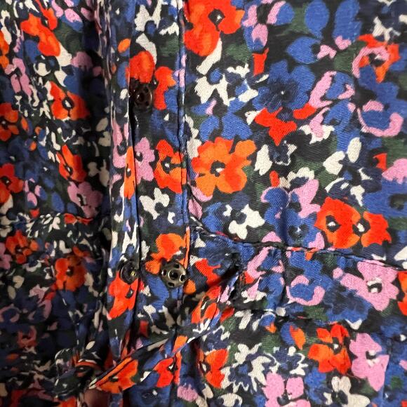 Parker Jemma Floral Print Sleeveless Collared Shirt Mini Dress Size Large - Picture 11 of 12